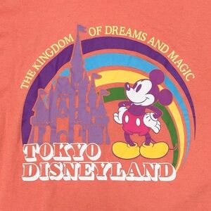 Tokyo Disneyland Resort Cinderella Castle Rainbow Mickey Graphic Tee LL T-Shirt